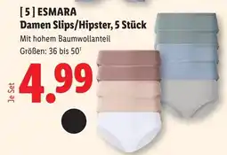 Lidl Esmara damen slips/hipster 5 stück Angebot