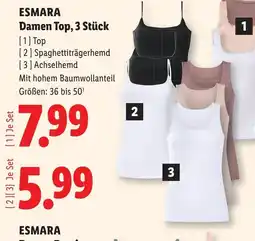 Lidl Esmara damen top 3 stück Angebot