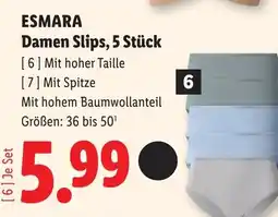 Lidl Esmara damen slips, 5 stück Angebot