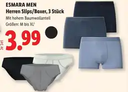 Lidl Esmara men herren slips/boxer, 3 stück Angebot