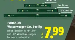 Lidl Parkside wasserwaagen set 3 teilig Angebot