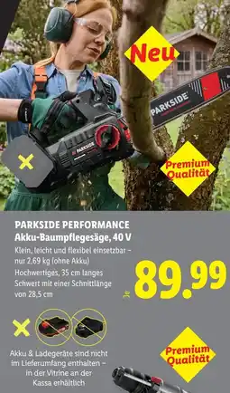 Lidl Parkside performance akku baumpflegesäge 40 v Angebot