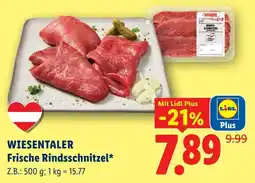 Lidl Wiesentaler frische rindsschnitzel Angebot