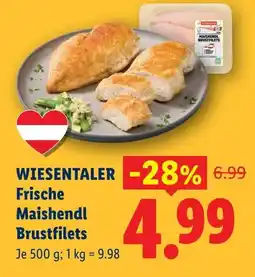 Lidl Wiesentaler frische maishendl brustfilets Angebot