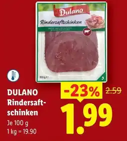 Lidl Dulano rindersaft- schinken Angebot