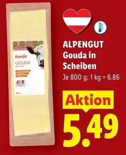 Lidl Alpengut gouda scheiben Angebot