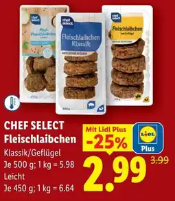 Lidl Chef select fleischlaibchen Angebot