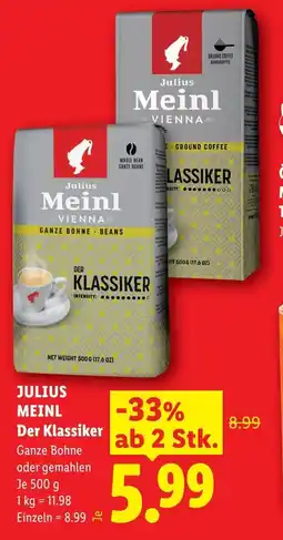 Lidl Julius meinl der klassiker Angebot