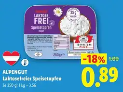 Lidl Alpengut laktosefreier speisetopfen Angebot