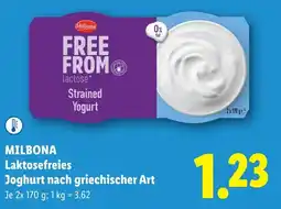 Lidl Milbona laktosefreies joghurt nach griechischer art Angebot