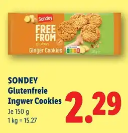Lidl Sondey glutenfreie ingwer cookies Angebot