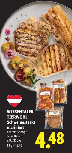 Lidl Wiesentaler tierwohl schweinesteaks mariniert Angebot
