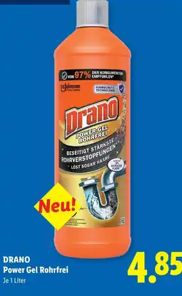 Lidl Drano power gel rohrfrei Angebot
