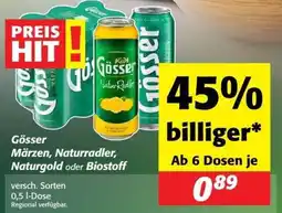 Nah&Frisch Gösser märzen, naturradler, naturgold oder biostoff Angebot
