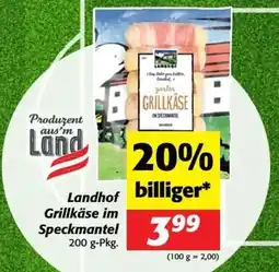 Nah&Frisch Landhof billiger grillkäse im speckmantel Angebot