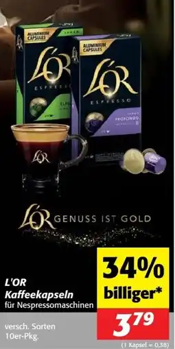 Nah&Frisch L'or kaffeekapseln Angebot