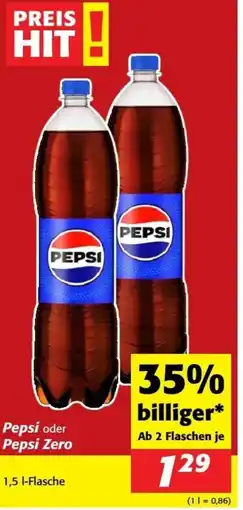 Nah&Frisch Pepsi oder pepsi zero Angebot
