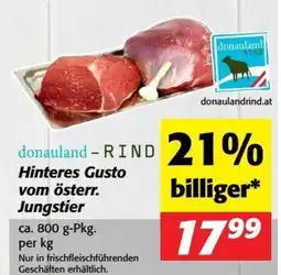Nah&Frisch Donauland - rind hinteres gusto vom österr jungstier Angebot