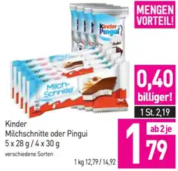 Sutterlüty Kinder milchschnitte oder pingui Angebot