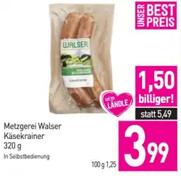 Sutterlüty Metzgerei walser käsekrainer Angebot