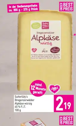 Sutterlüty Sutterlüty's bregenzerwälder alpkäse würzig 45% f.i.t. Angebot