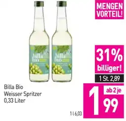 Sutterlüty Billa bio weisser spritzer Angebot