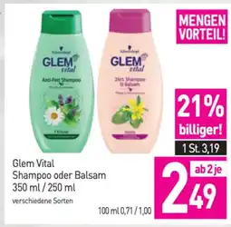 Sutterlüty Glem vital shampoo oder balsam Angebot