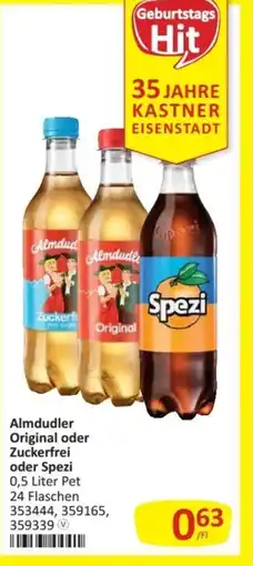 Kastner Almdudler original oder zuckerfrei oder spezi Angebot