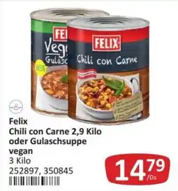 Kastner Felix gulasc chili con carne oder gulaschsuppe vegan Angebot