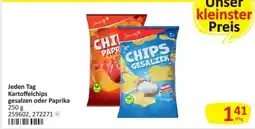 Kastner Jeden tag kartoffelchips gesalzen oder paprika Angebot