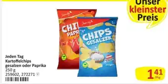 Kastner Jeden tag kartoffelchips gesalzen oder paprika Angebot