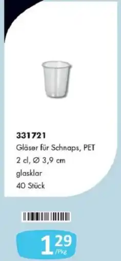 Kastner Gläser für schnaps, pet Angebot