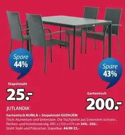 JYSK Gartentisch KUMLA + Stapelstuhl GUDHJEM Angebot
