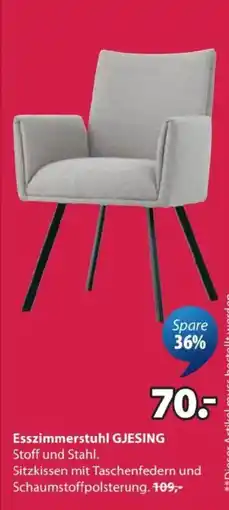 JYSK Esszimmerstuhl GJESING Angebot