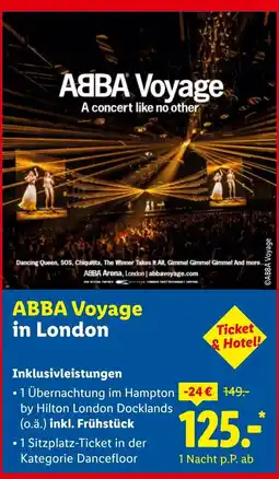 Lidl Reisen ABBA Voyage in London Angebot