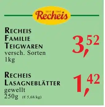 Winkler Markt Recheis Familie Teigwaren Angebot