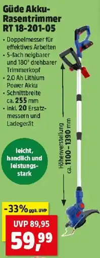 Thomas Philipps Güde Akku-Rasentrimmer RT 18-201-05 Angebot
