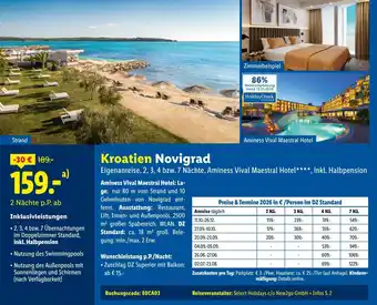 Lidl Reisen Kroatien novigrad Angebot