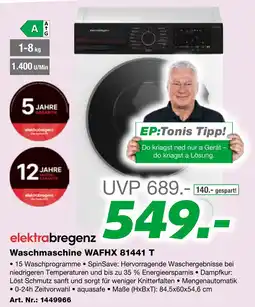 EP elektra bregenz Waschmaschine WAFHX 81441 T Angebot