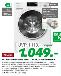 EP W1 Waschmaschine WWC 384 WCS SneakerWash Angebot