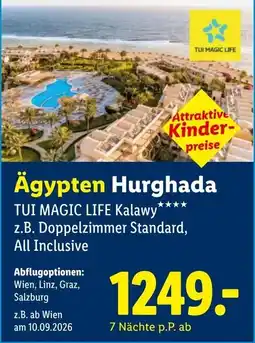 Lidl Reisen Ägypten Hurghada TUI MAGIC LIFE Kalawyy**** Angebot