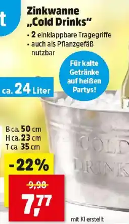 Thomas Philipps Zinkwanne „Cold Drinks“ Angebot