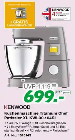EP Kenwood Küchenmaschine Titanium Chef Patissier XL Angebot