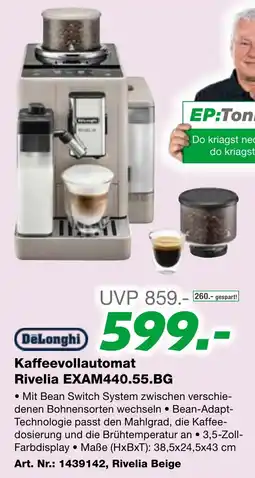 EP DeLonghi Kaffeevollautomat Rivelia EXAM440.55.BG Angebot