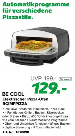 EP BE COOL Elektrischer Pizza-Ofen BCIMFPIZZA Angebot