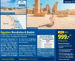 Lidl Reisen Ägypten rundreise & baden Angebot