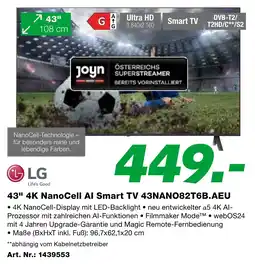 EP LG 43" 4K NanoCell AI Smart TV 43NANO82T6B.AEU Angebot