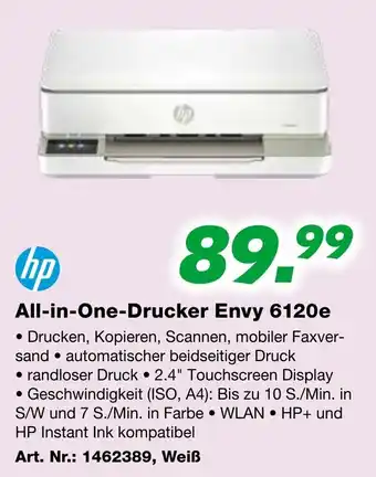 EP hp All-in-One-Drucker Envy 6120e Angebot