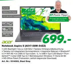 EP acer Notebook Aspire 5 Angebot