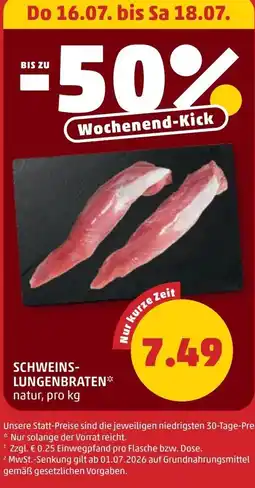 PENNY Schweinslungenbraten natur Angebot